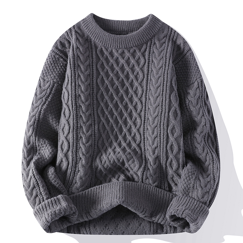 Ribbed Knit Sweater - 가을 겨울 남성 스웨터 빈티지 오