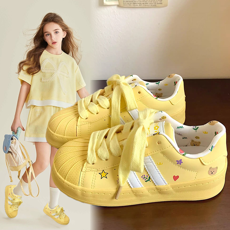 Women'S Yellow Fashion Sneakers - 2025년 가을 신상 아동 스포츠화, 학생용