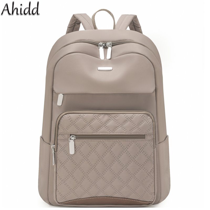 Women'S Fashion Backpack - 패션 격자 무늬 통근 데이 팟