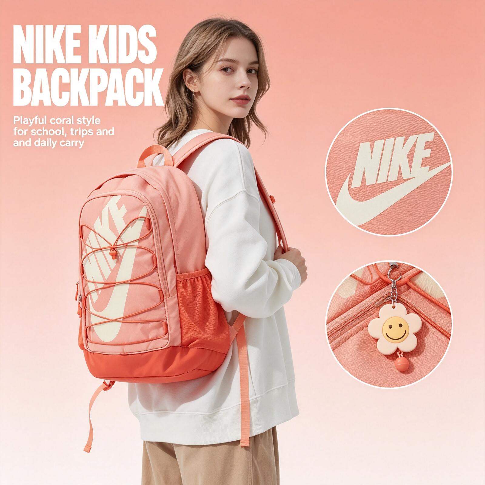 Women'S Fashion Backpack - 나이키 남성용 여성용, 스포츠 대용량 학생용