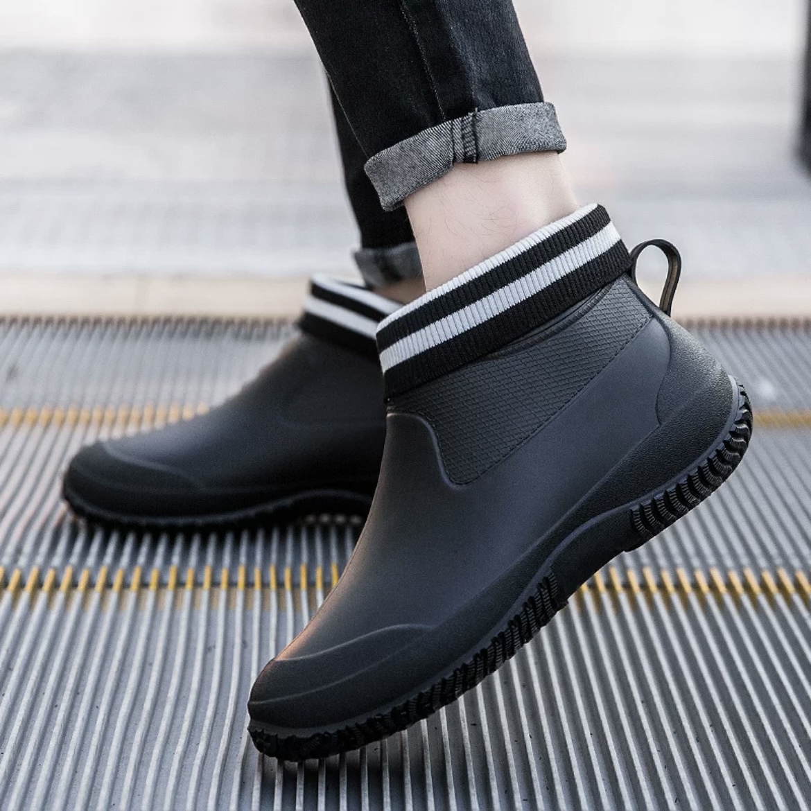 Women'S Fashion Gumboots - 커플용 패션 고무 고무장화, 발목 미끄럼