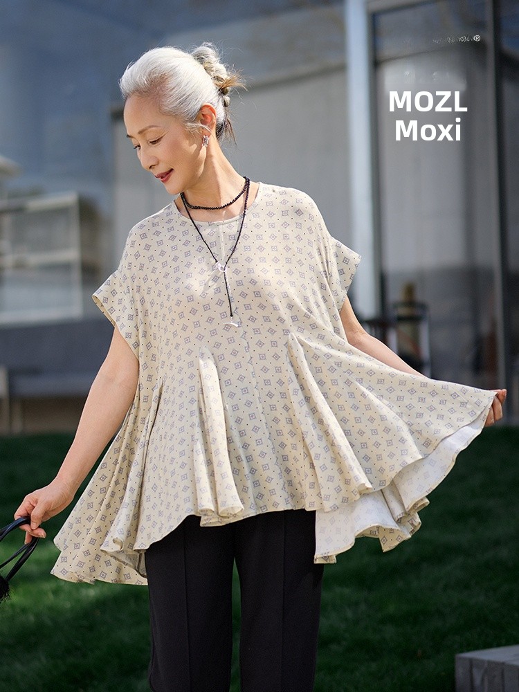Women'S Fashion In The 50S - Muzhi 중년 엄마 여름 패셔너블한 얇은