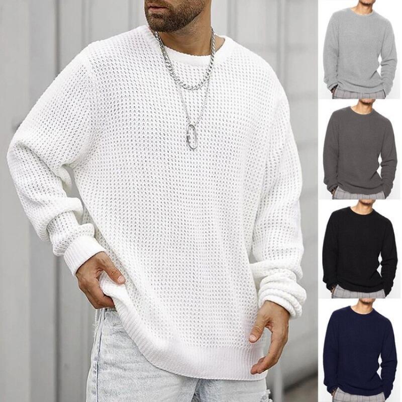 Ribbed Knit Sweater - 2026 남성 니트 스웨터 봄 가을