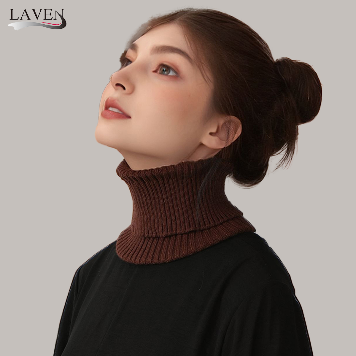 Turtleneck Bodysuit - 패션 니트 가짜 칼라 가을 겨울