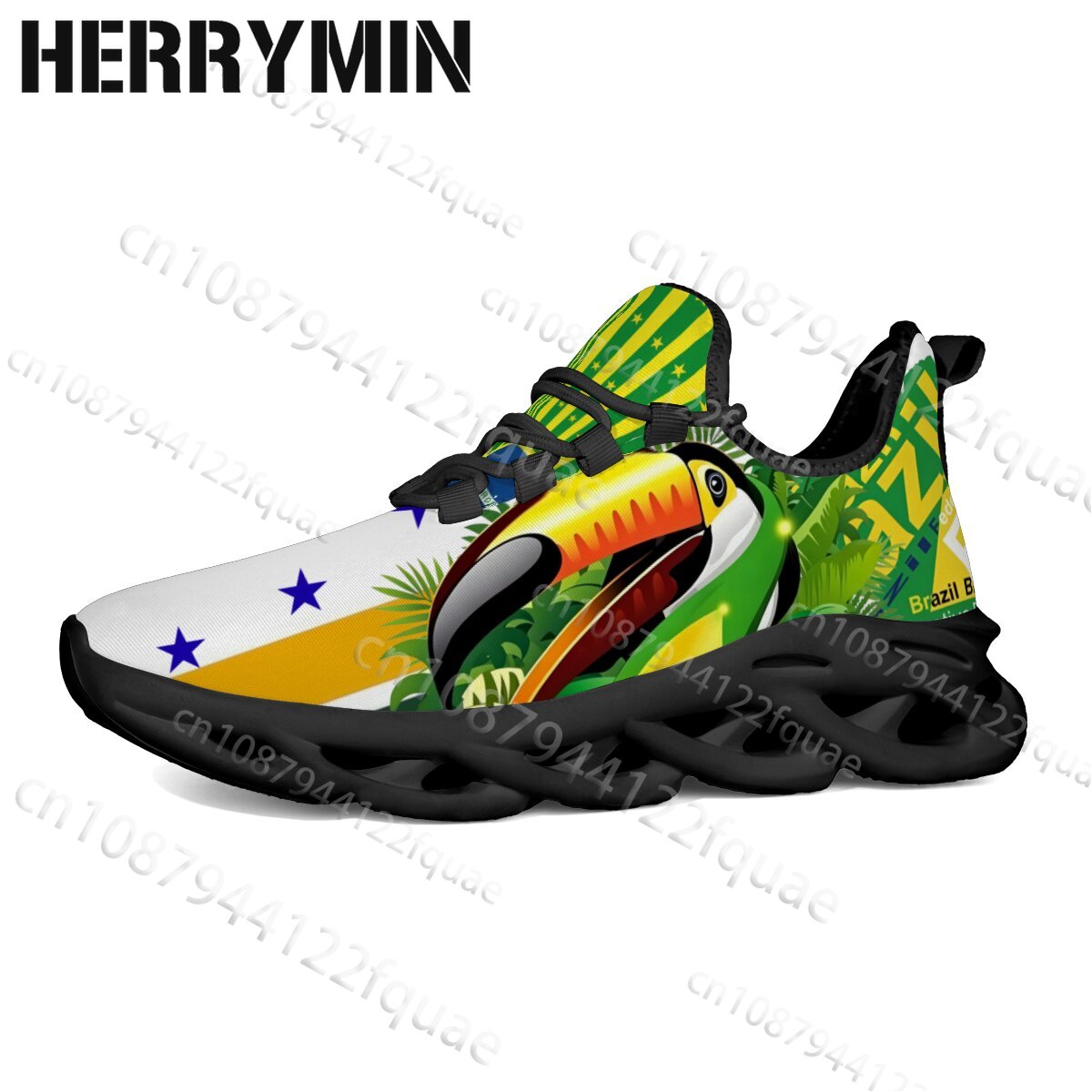 Women'S Yellow Fashion Sneakers - 남성 여성 브라질 국기 녹색 노란색