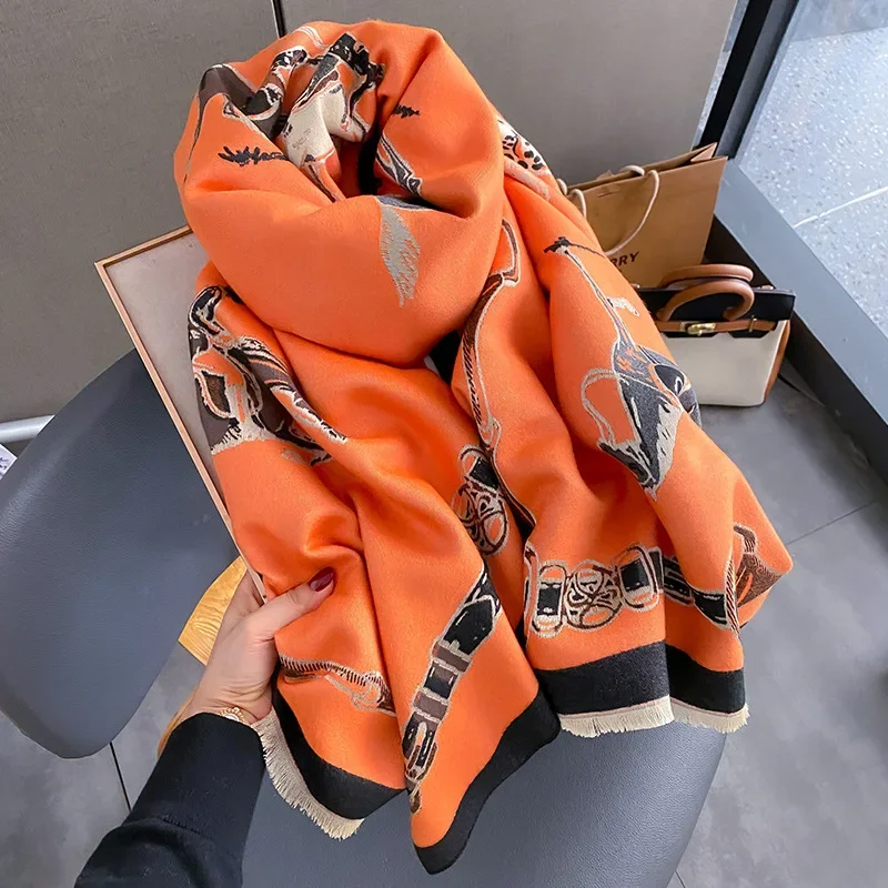 Women'S Fashion Poncho - 2024 럭셔리 따뜻한 파시미나 목도리 여성