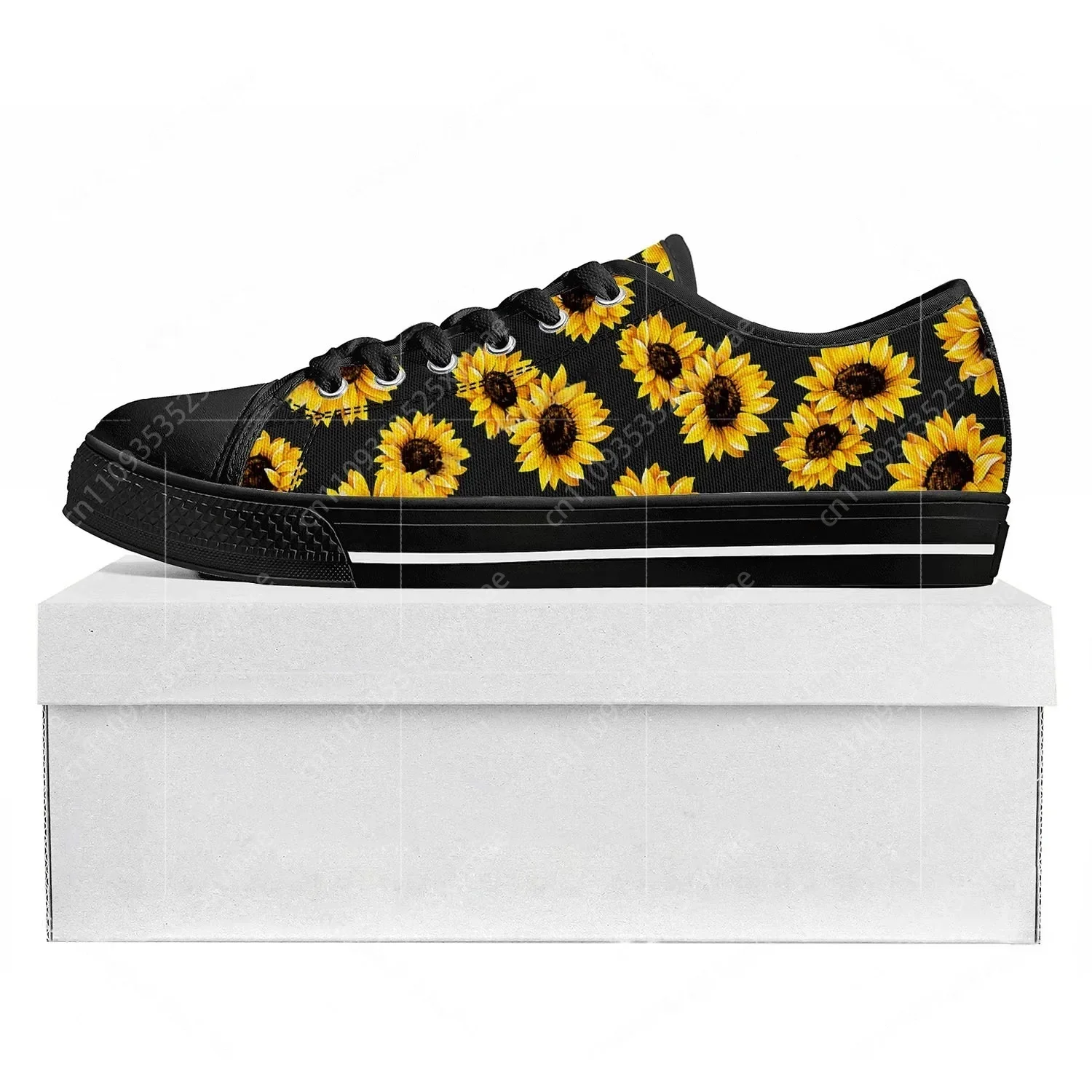 해바라기 노란 꽃 로우 탑 고품질 운동화 남성 여성 십 - Women'S Yellow Fashion Sneakers 리뷰 및 가격