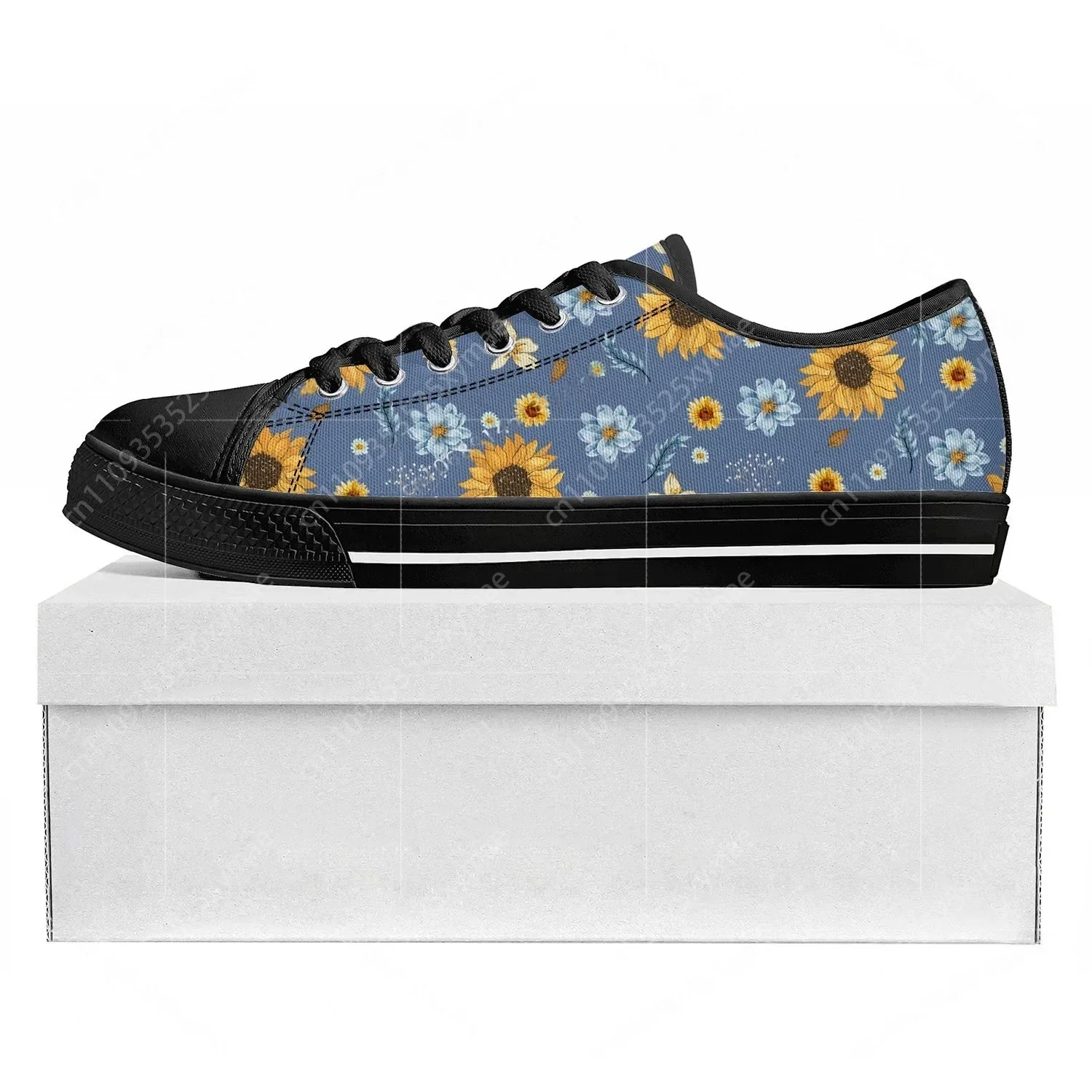 해바라기 노란 꽃 로우 탑 고품질 운동화 남성 여성 십 - Women'S Yellow Fashion Sneakers 리뷰 및 가격