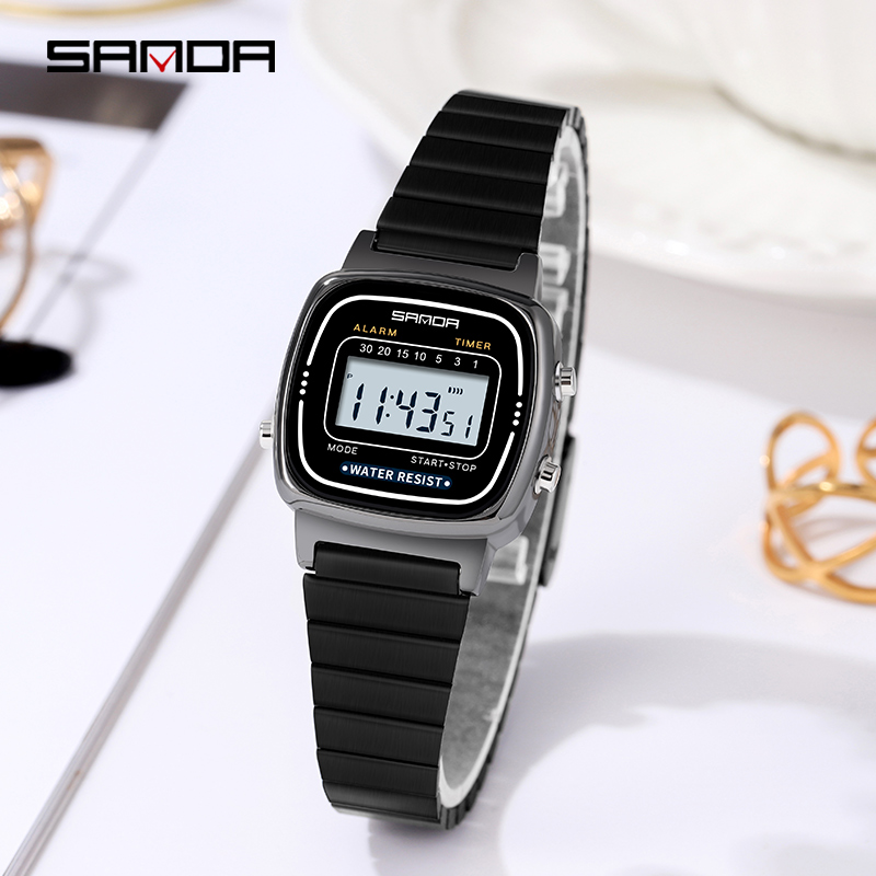 SANDA 6053 전자 시계 패션 선물 소년 LED  - Women Fashion Zone 리뷰 및 가격