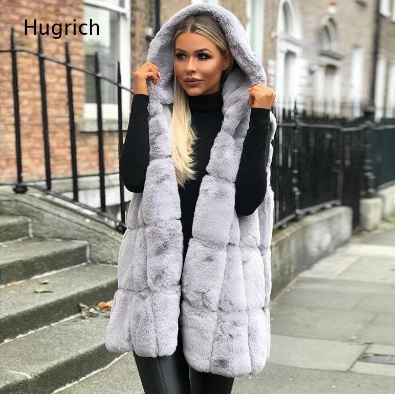 여성 브라운 인조 모피 후드 조끼 민소매 패치워크 중간 - Women'S Fashion Gilet 리뷰 및 가격