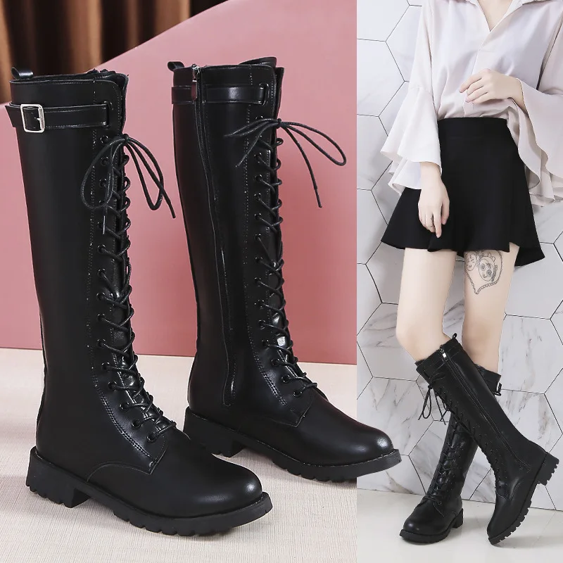 겨울 새로운 라운드 헤드 두꺼운 밑창 크로스 스트랩 패 - Women'S Fashion Winter 2025 리뷰 및 가격