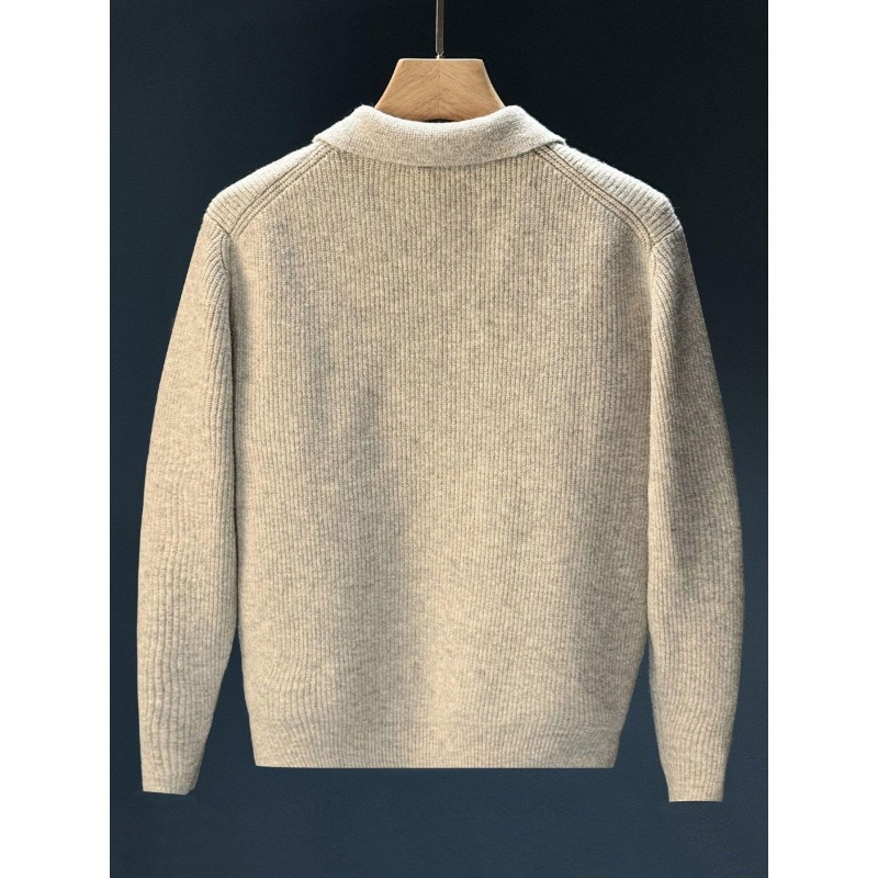 남성 폴로 칼라 하프 버튼 니트 스웨터 긴팔 골지 니트 - Ribbed Knit Sweater 리뷰 및 가격