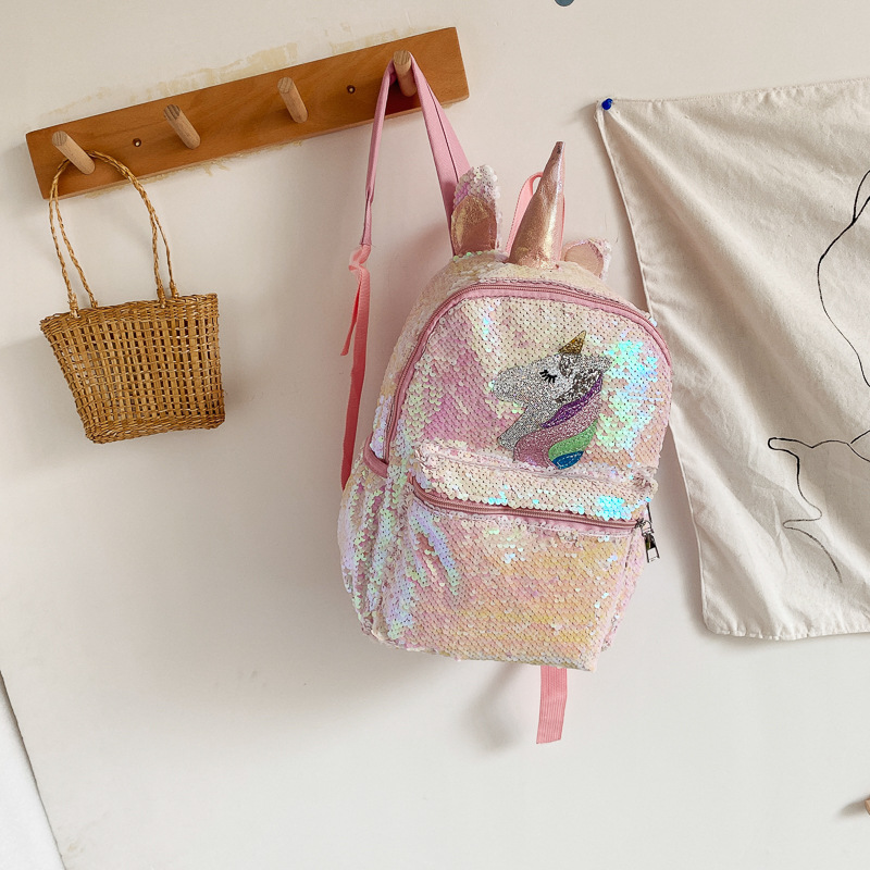 스팽글 유니콘 백팩 핑크 샤이니 경량 미니 커스텀 로고 - Women'S Fashion Backpack 리뷰 및 가격