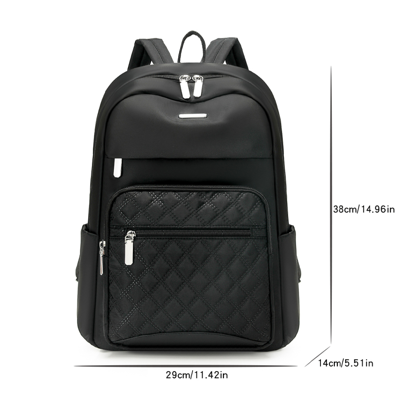 패션 격자 무늬 통근 데이 팟 여성 방수 나일론 배낭  - Women'S Fashion Backpack 리뷰 및 가격