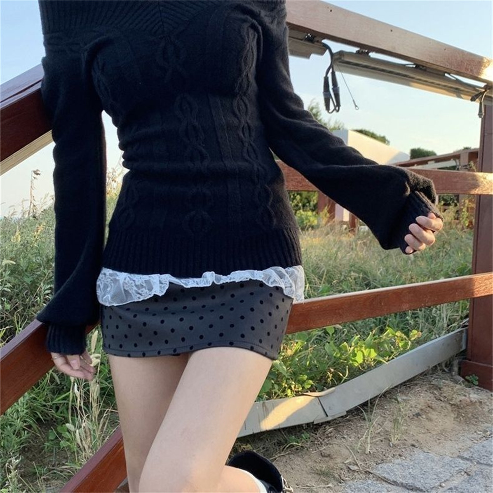 Y2K 패션 빈티지 V넥 골지 니트 탑 여성 초가을 스 - Ribbed Knit Sweater 리뷰 및 가격