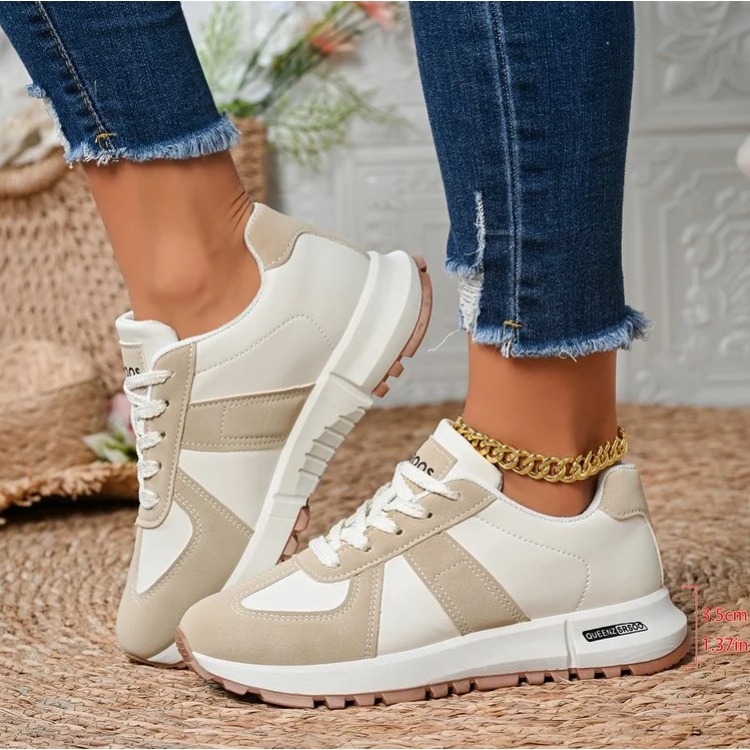 패션 스트라이프 여성용 경량 운동화 소프트 솔 논슬립  - Women'S Yellow Fashion Sneakers 리뷰 및 가격