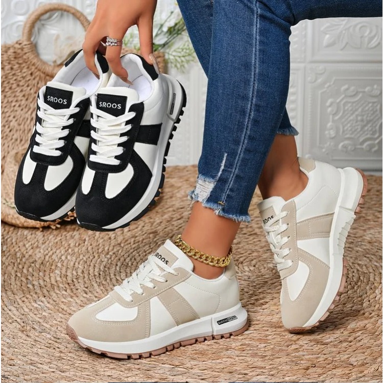 패션 스트라이프 여성용 경량 운동화 소프트 솔 논슬립  - Women'S Yellow Fashion Sneakers 리뷰 및 가격