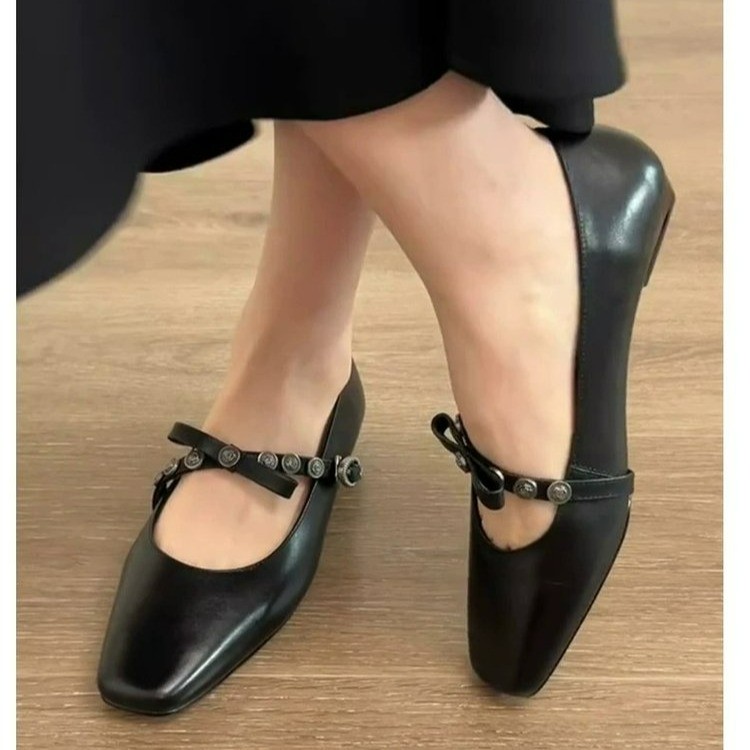 프랑스 스타일 보우 스퀘어토 청키힐 메리제인 여성화 2 - Women'S Fashion For Summer 2026 리뷰 및 가격