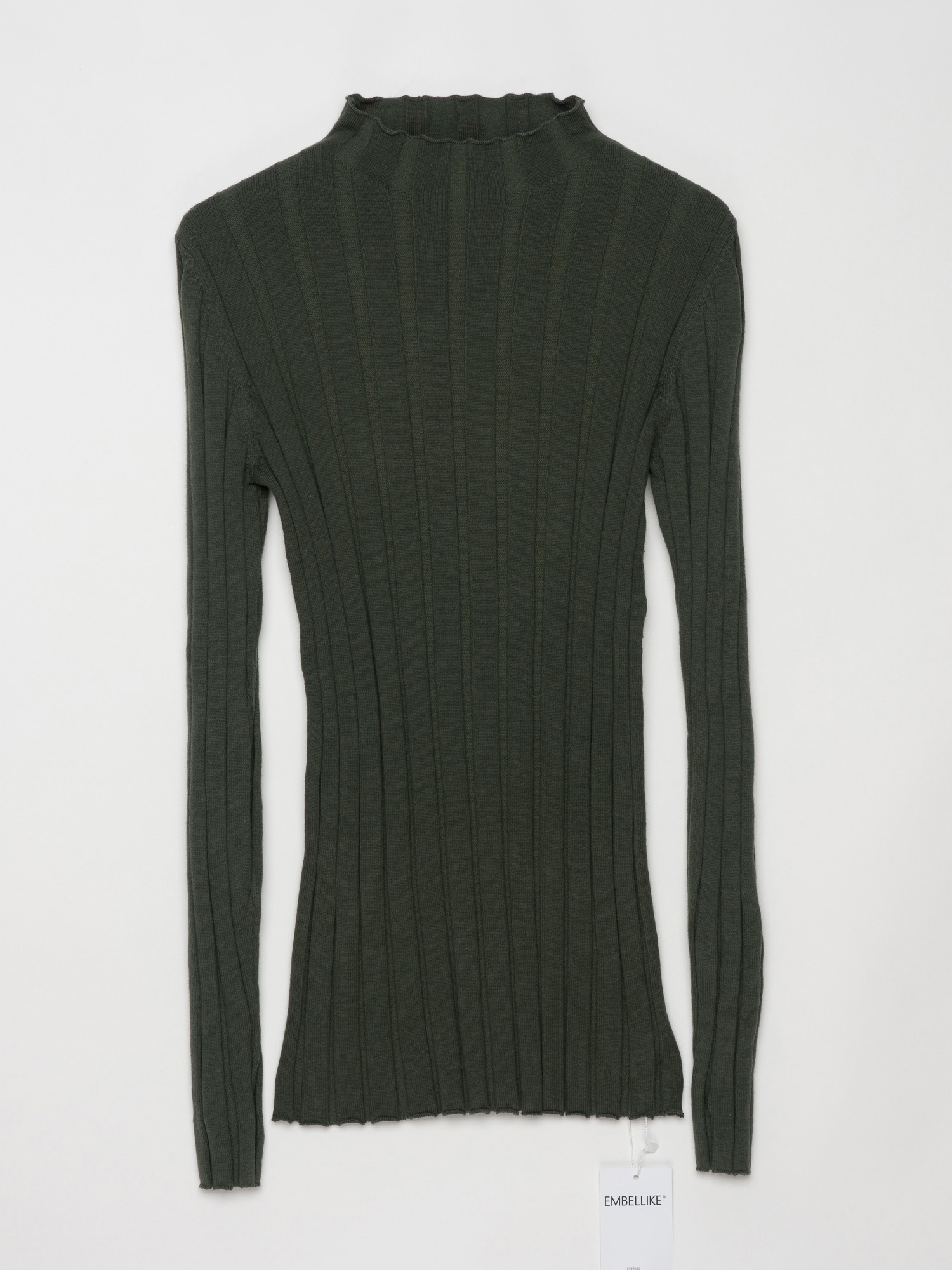 여성용 모크넥 면 스웨터, 기본 와이드 골지 상의, 니 - Ribbed Knit Sweater 리뷰 및 가격