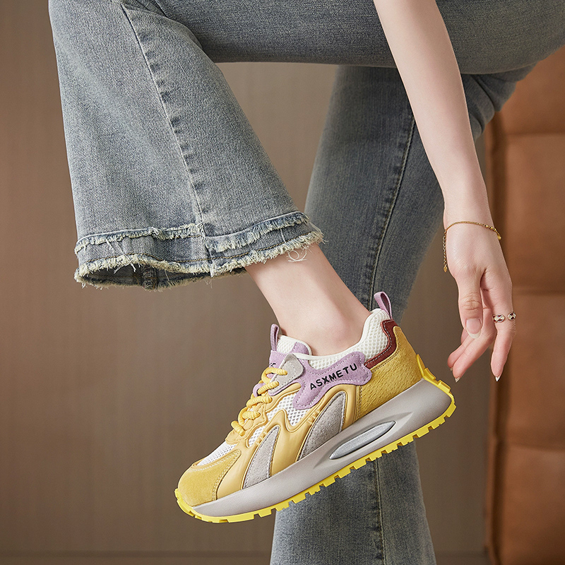2026 봄 여름 패션 스니커즈 여성 메쉬 신발 두꺼운 - Women'S Yellow Fashion Sneakers 리뷰 및 가격