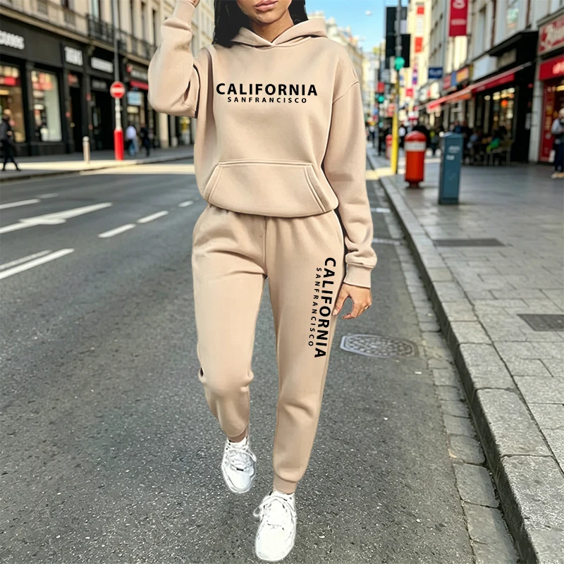 도시적인 캐주얼 패션 후드 조거 수트 가을 겨울 의상  - Women'S Fashion Hoodie 리뷰 및 가격