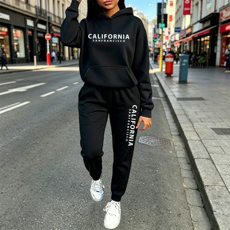 도시적인 캐주얼 패션 후드 조거 수트 가을 겨울 의상  - Women'S Fashion Hoodie 리뷰 및 가격