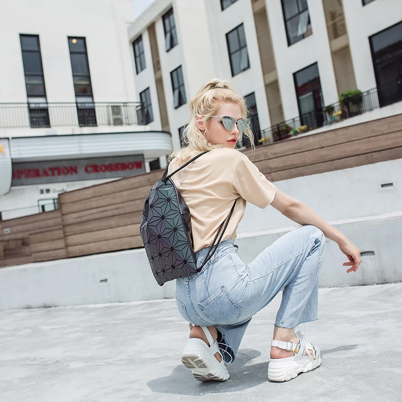 여성용 드로스트링 백팩, 홀로그램 백팩, 10 대 소녀 - Women'S Fashion Backpack 리뷰 및 가격