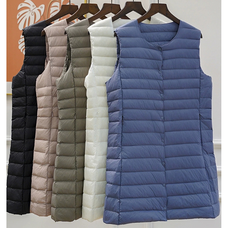 Schinteon 여성용 초경량 다운 조끼 롱 캐주얼  - Women'S Fashion Gilet 리뷰 및 가격