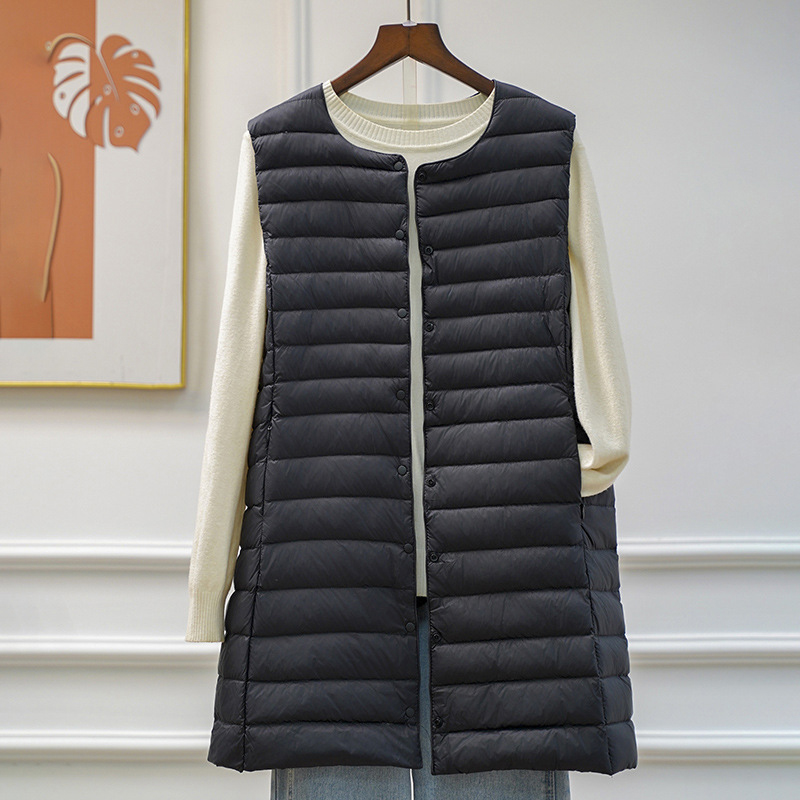 Schinteon 여성용 초경량 다운 조끼 롱 캐주얼  - Women'S Fashion Gilet 리뷰 및 가격