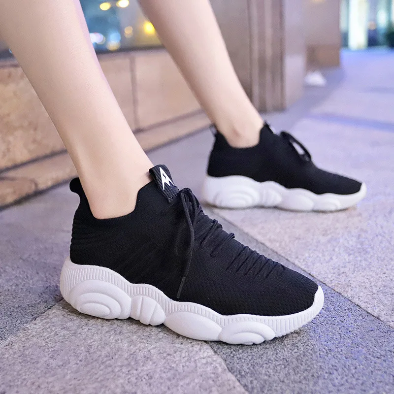 여성용 플랫폼 스니커즈, 캐주얼 신발, 플라잉 통기성  - Women'S Yellow Fashion Sneakers 리뷰 및 가격
