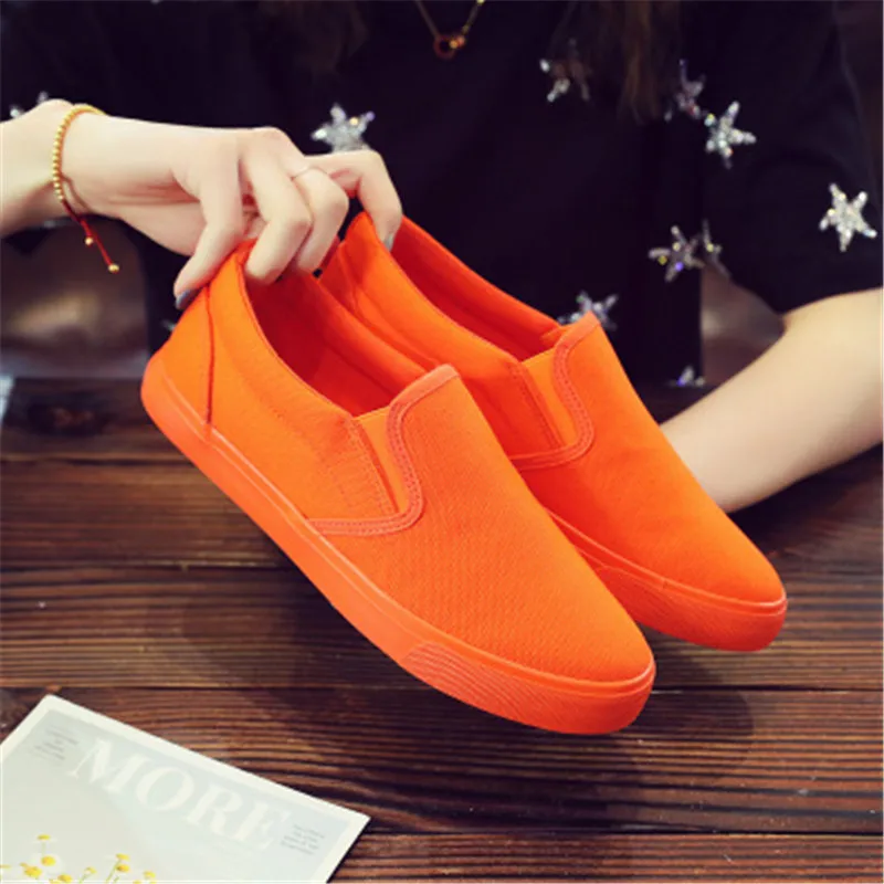 남녀공용 통기성 캔버스 캐주얼 신발, 학생 로퍼 신발, - Women'S Yellow Fashion Sneakers 리뷰 및 가격