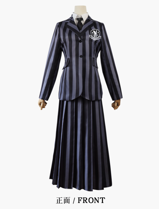 Anime Addams 코스프레 수요일 의상 정장 드레 - Knitted Vest Women 리뷰 및 가격