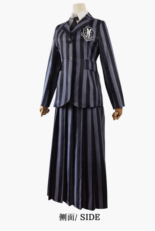 Anime Addams 코스프레 수요일 의상 정장 드레 - Knitted Vest Women 리뷰 및 가격