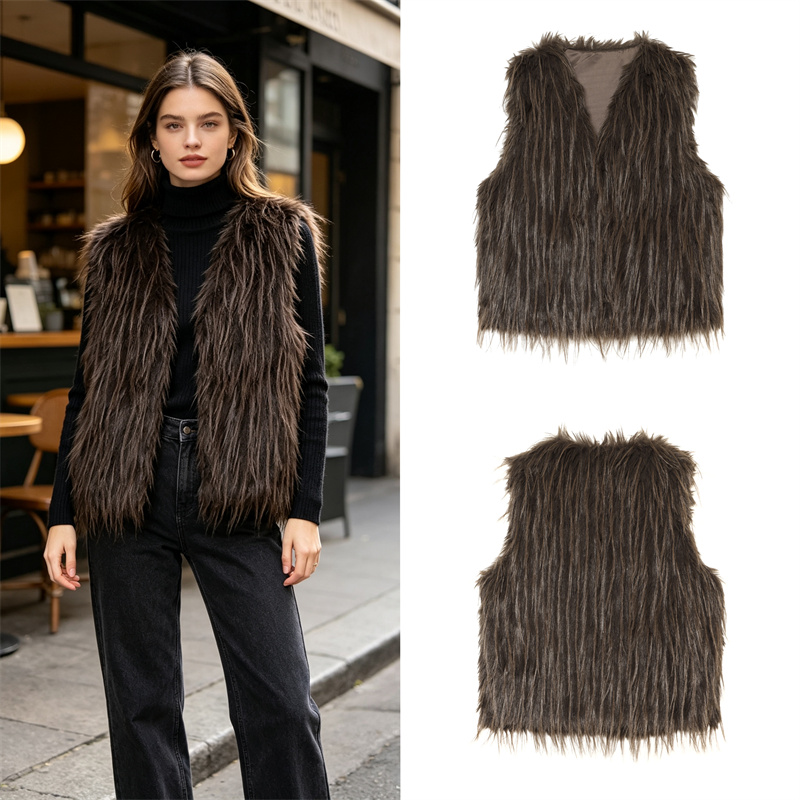 Guobioziy 여성용 인조 모피 조끼 2026 가을 - Women'S Fashion Gilet 리뷰 및 가격