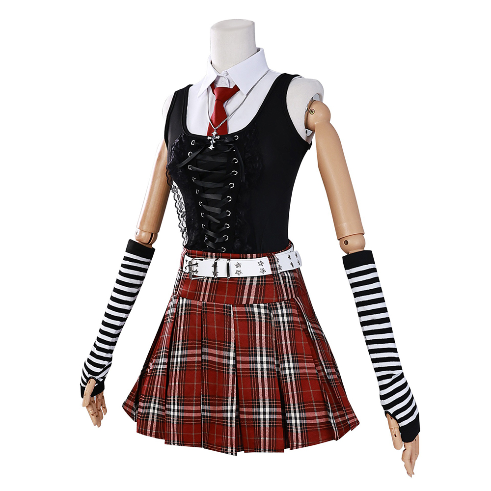 애니메이션 데스 노트 미사미사 JK 격자 무늬 스커트  - Knitted Vest Women 리뷰 및 가격