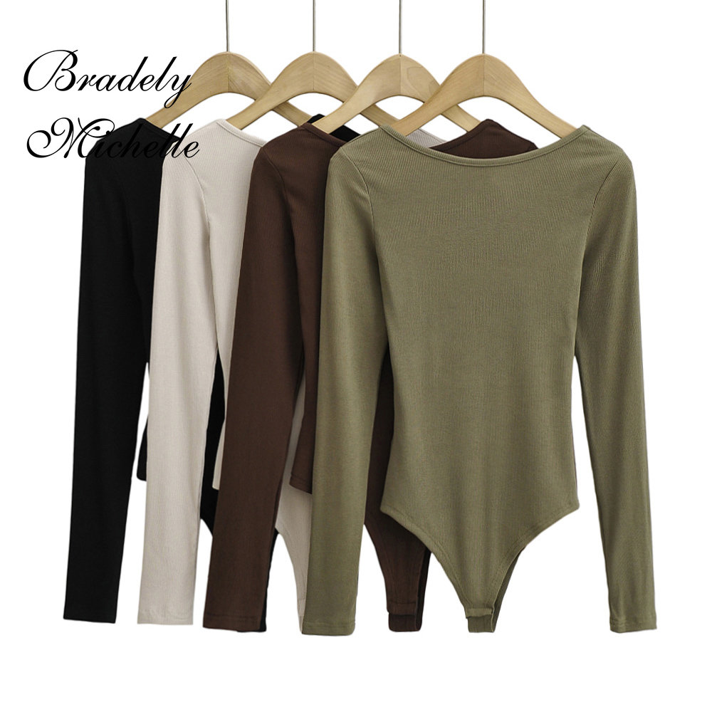 긴 소매 단색 풀오버 넥 등이없는 니트 점프 슈트 탑  - Turtleneck Bodysuit 리뷰 및 가격