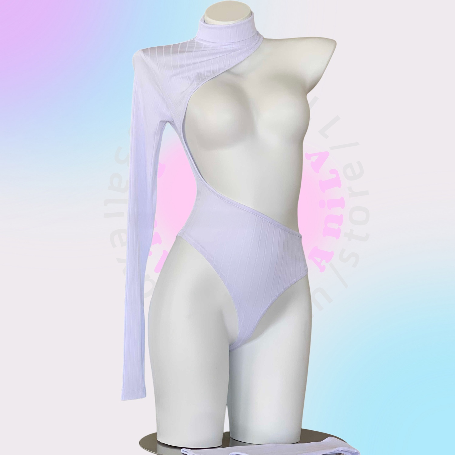 AniLV 여성 터틀넥 원숄더 바디수트 애니메이션 미래 - Turtleneck Bodysuit 리뷰 및 가격