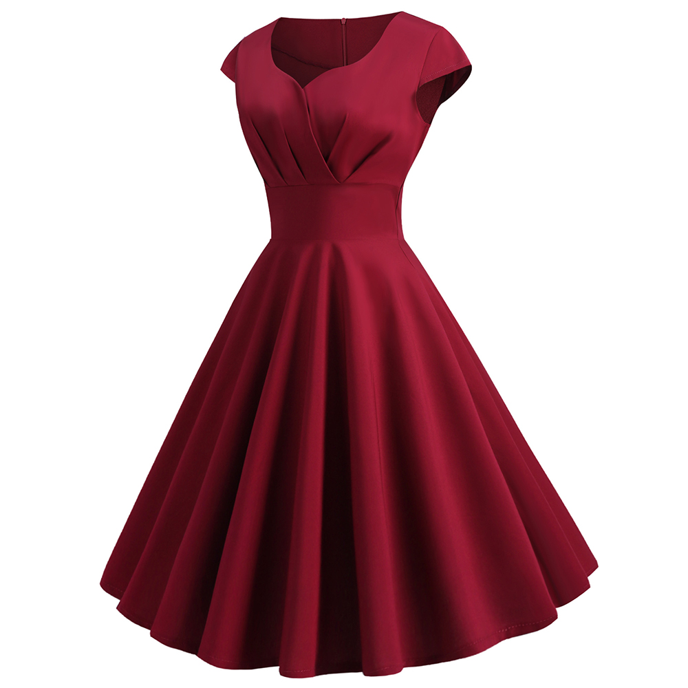 핫세일 패션 여성 드레스 빈티지 50년대 스타일 폴리에 - Women'S Fashion In The 50S 리뷰 및 가격