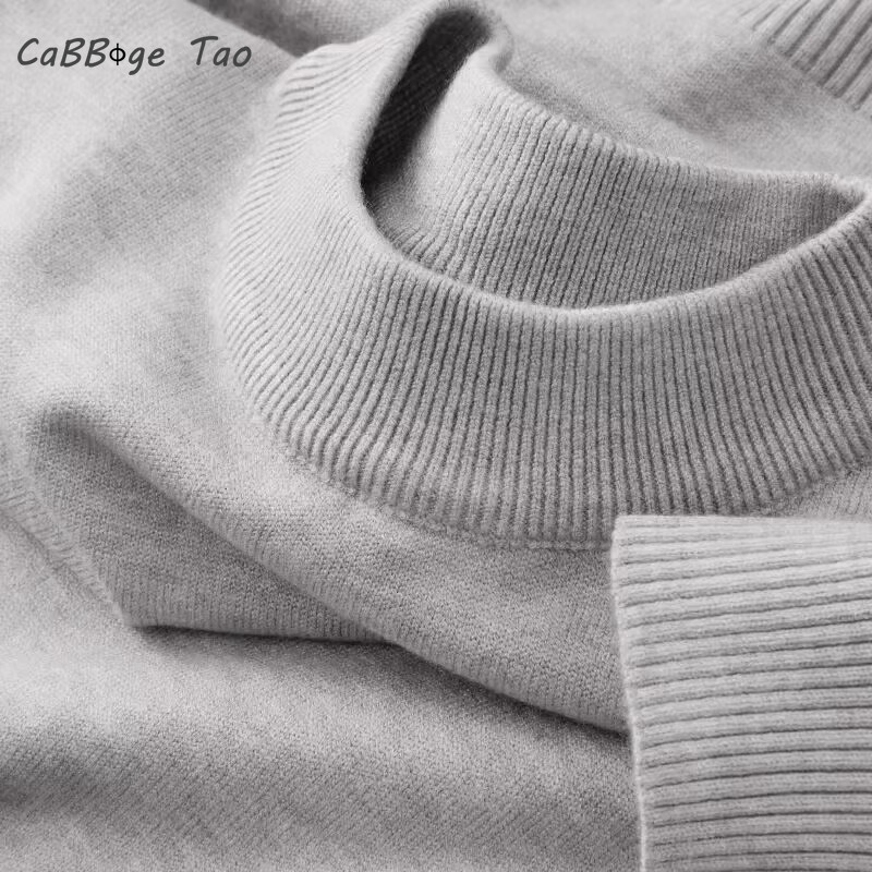 가을 뉴 남성 캐주얼 모의 터틀넥 스웨터 긴팔 따뜻한  - Ribbed Knit Sweater 리뷰 및 가격