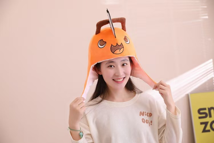 애니메이션 체인소맨 포치타 코스프레 플러시 헤드기어 캡 - Women'S Fashion Hoodie 리뷰 및 가격