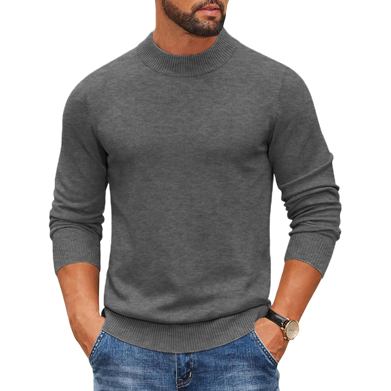 2026 남성용 모크 터틀넥 골지 니트 풀오버 스웨터  - Ribbed Knit Sweater 리뷰 및 가격