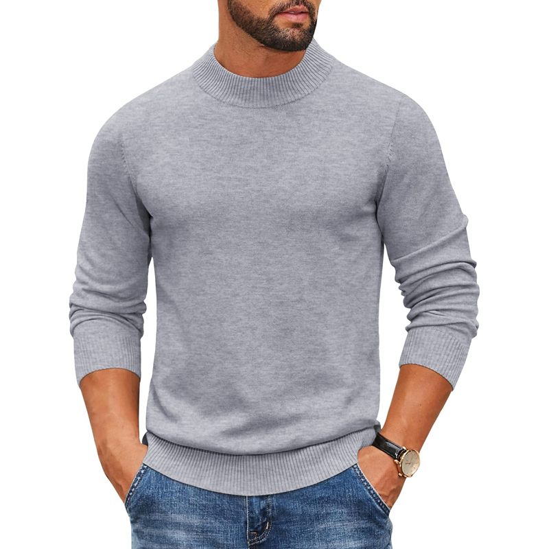 2026 남성용 모크 터틀넥 골지 니트 풀오버 스웨터  - Ribbed Knit Sweater 리뷰 및 가격