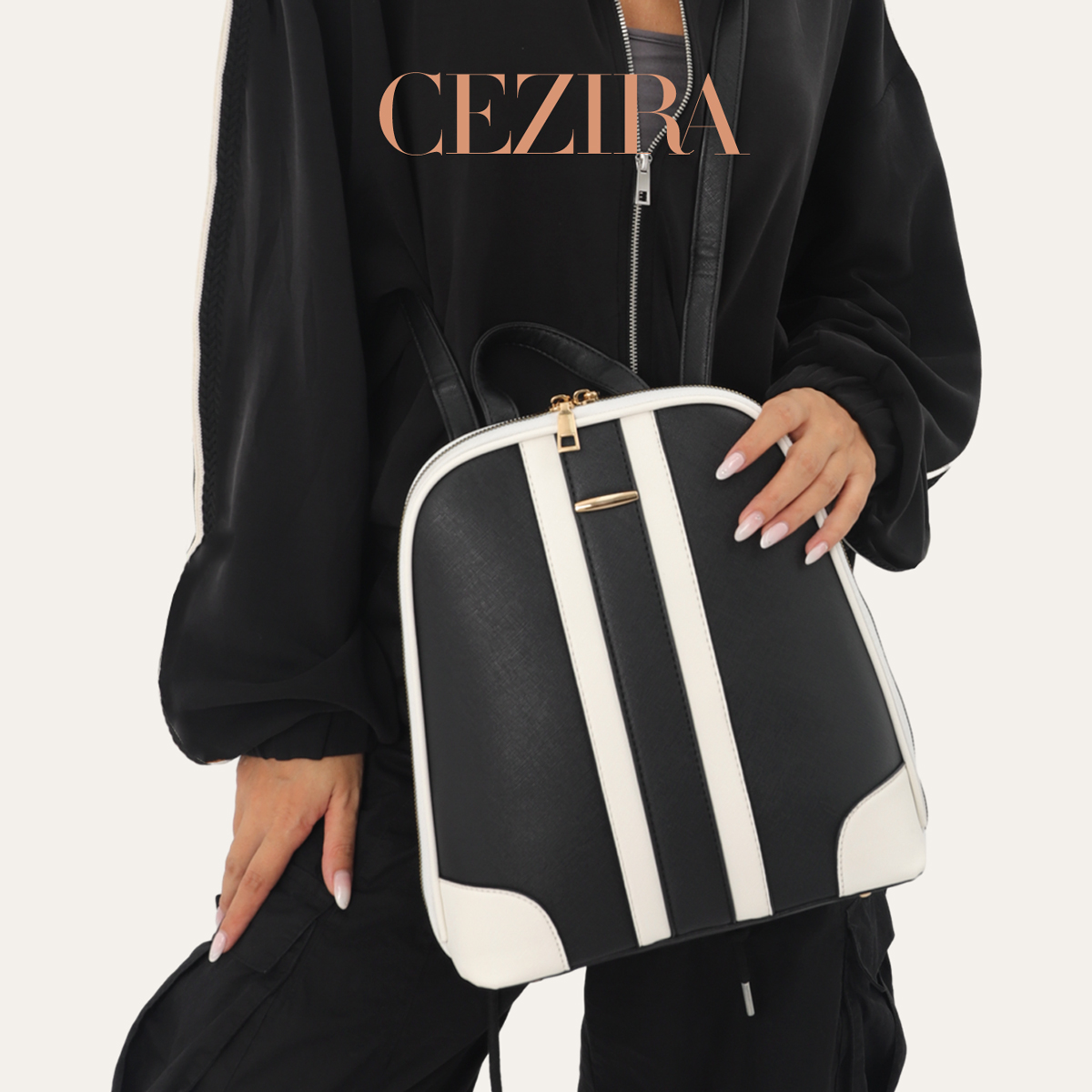 CR 패션 스트라이프 패치워크 백팩 세트 여성용 PU  - Women'S Fashion Backpack 리뷰 및 가격