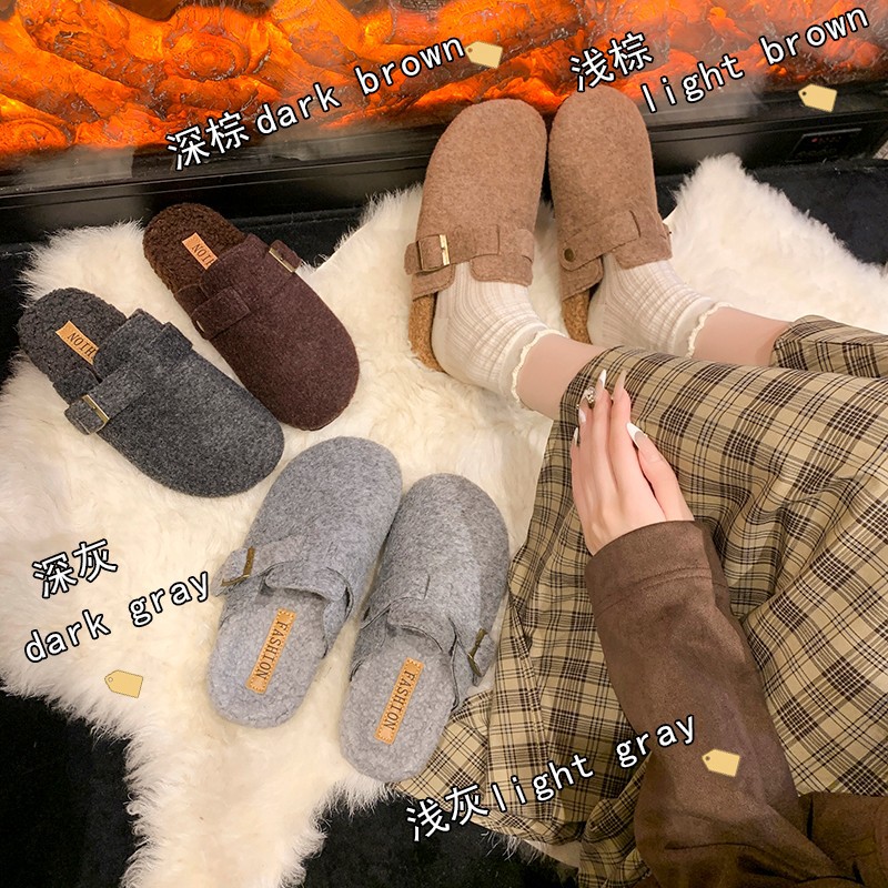 2025 여성용 겨울 뮬 슬리퍼 패션 펠트 스웨이드 플 - Women'S Fashion Winter 2025 리뷰 및 가격