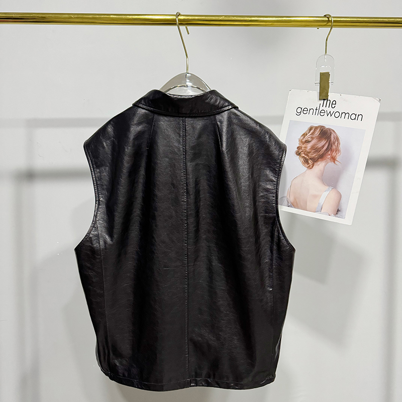 패션 양가죽 조끼 봄 가을 여성 라펠 싱글 브레스트 드 - Women'S Fashion Gilet 리뷰 및 가격