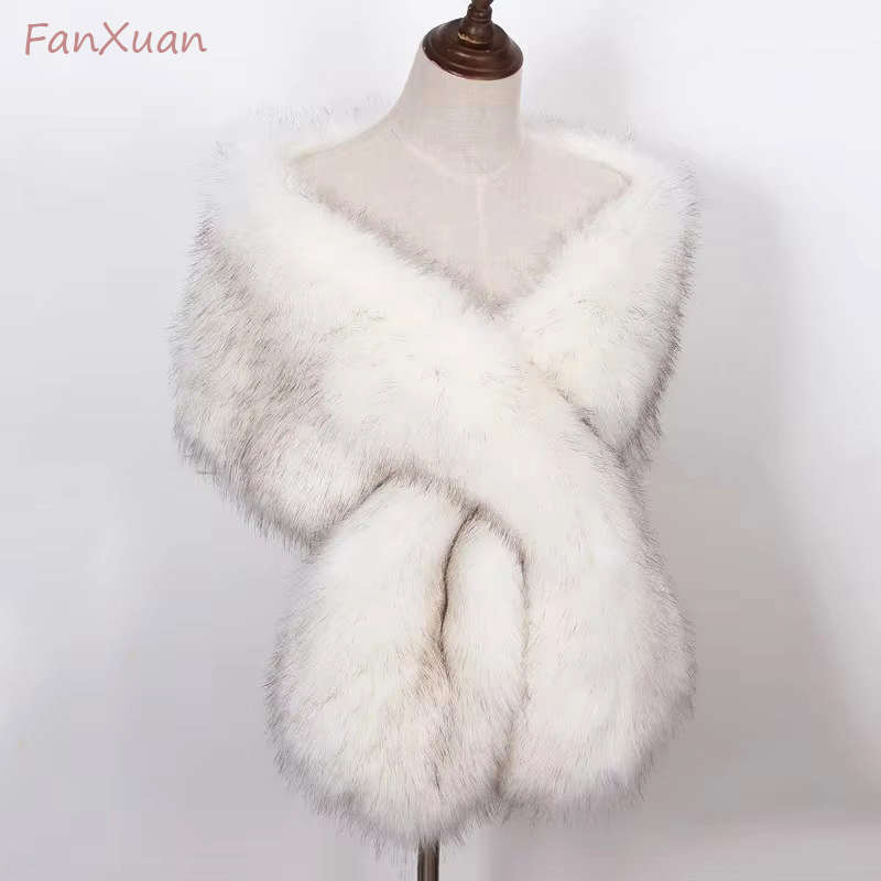 가짜 여우 모피 여성은 여성을위한 긴 플러시 티펫을 포 - Women'S Fashion Poncho 리뷰 및 가격