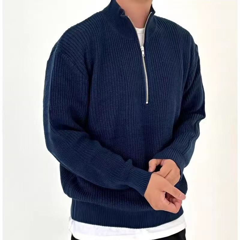 가을 & 겨울 남성 니트 재킷 한국 스타일 신상 하프  - Ribbed Knit Sweater 리뷰 및 가격