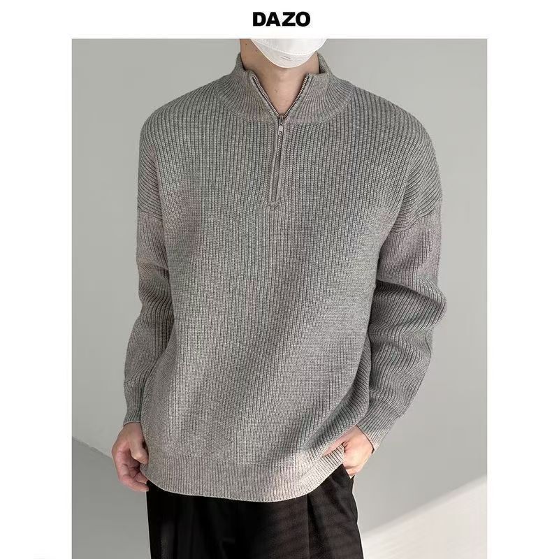 가을 & 겨울 남성 니트 재킷 한국 스타일 신상 하프  - Ribbed Knit Sweater 리뷰 및 가격